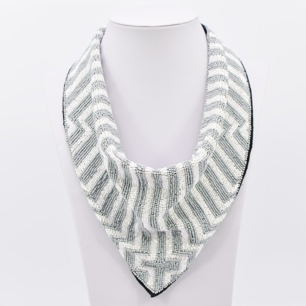 COPY - Handmade India seed bead scarf necklace